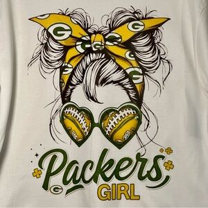 Packers Girl Graphic T-Shirt - White and Green